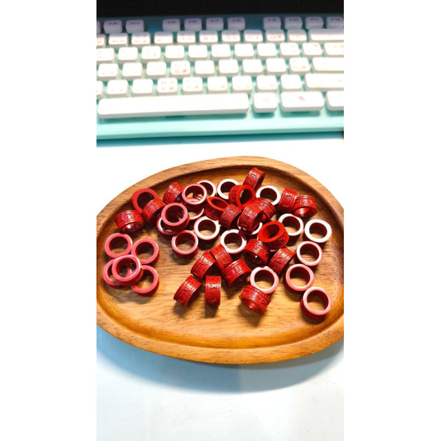 眼緣坊 天然 帝王砂 六字箴言 跑環 硃砂含量90% 回文 六字真言 屏東市 現貨 diy 雕刻 配飾 圈圈