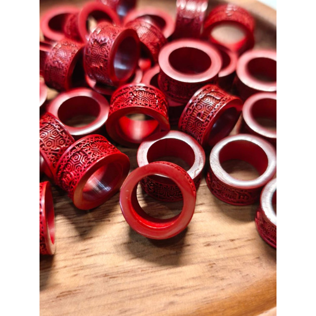 眼緣坊 天然 帝王砂 六字箴言 跑環 硃砂含量90% 回文 六字真言 屏東市 現貨 diy 雕刻 配飾 圈圈