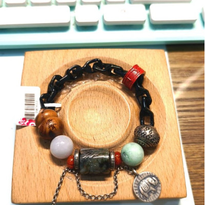 眼緣坊 天然 帝王砂 六字箴言 跑環 硃砂含量90% 回文 六字真言 屏東市 現貨 diy 雕刻 配飾 圈圈