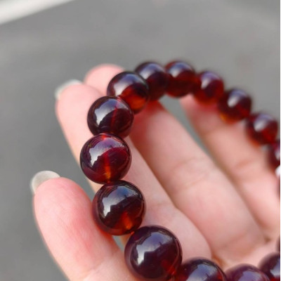 眼緣坊 天然緬甸 紫羅蘭 琥珀 12mm 16.5手圍 豐富紫杉醇 附中國國檢地大證書03394 台灣現貨 屏東市現貨