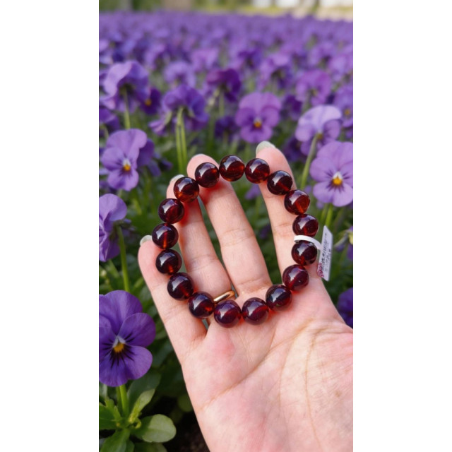 眼緣坊 天然緬甸 紫羅蘭 琥珀 12mm 16.5手圍 豐富紫杉醇 附中國國檢地大證書03394 台灣現貨 屏東市現貨