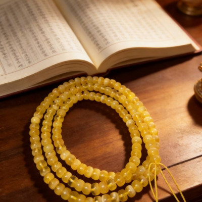 眼緣坊 天然 俄料 蜜蠟 精工老型 佛珠 108顆 7.8mm增業功課   金白 聚寶盆 全品 附地質大學鑑定機構證書02654 台灣現貨 屏東市現貨 屏東是好地方👍 滿2200打92折!