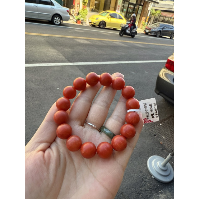 時予鎏藏&眼緣坊 天然 保山南紅 東山料 🈵紅🈵肉 超紅柿子 大尺寸 大手圍 圓珠 手串 2026紅起來📿 證書編號41066領券再92折