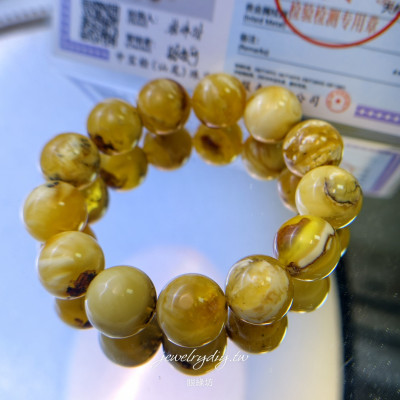 眼緣坊&時予鎏藏 天然俄料蜜蠟｜18mm大尺寸手串．又醜又美