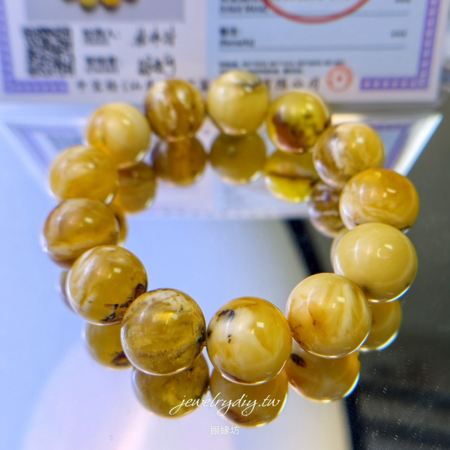 眼緣坊&時予鎏藏 天然俄料蜜蠟｜18mm大尺寸手串．又醜又美