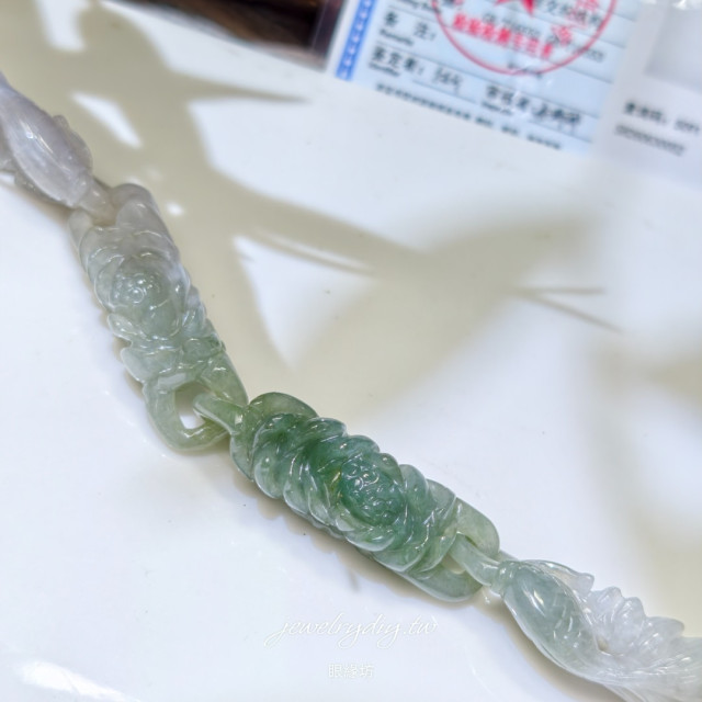 《鯉躍蓮生》天然緬甸翡翠A貨錦鯉蓮花三環相扣手串｜南紅・綠棋楠沉香・雙蝶半銀配飾 時予鎏藏 屏東市