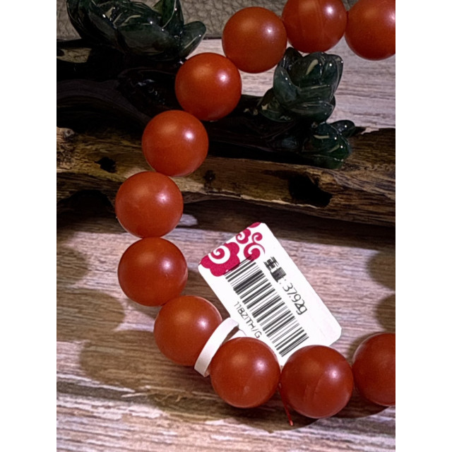 時予鎏藏&眼緣坊 天然 保山南紅 東山料 🈵紅🈵肉 超紅柿子 大尺寸 大手圍 圓珠 手串 2026紅起來📿 證書編號85674 領券再92折