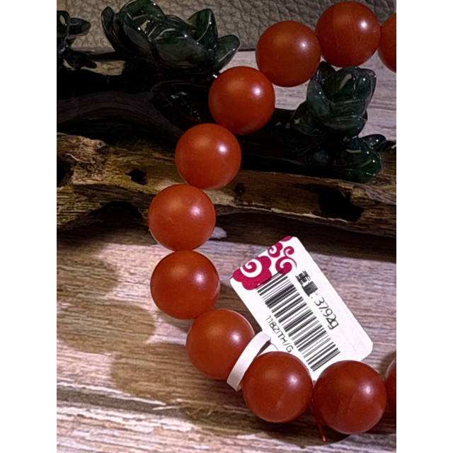 時予鎏藏&眼緣坊 天然 保山南紅 東山料 🈵紅🈵肉 超紅柿子 大尺寸 大手圍 圓珠 手串 2026紅起來📿 證書編號85674 領券再92折