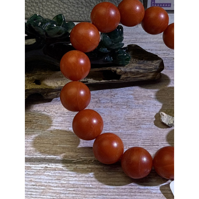 時予鎏藏&眼緣坊 天然 保山南紅 東山料 🈵紅🈵肉 超紅柿子 大尺寸 大手圍 圓珠 手串 2026紅起來📿 證書編號41066領券再92折