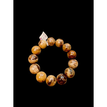 眼緣坊&時予鎏藏 緬甸 天然 妖白 根珀 琥珀 17.6mm 18手圍 38.97g 地大證書編號01264 屏東市現貨