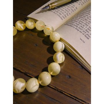 眼緣坊&時予鎏藏 小精品 天然 鵝黃檸檬色 金白溶洞妖花 蜜蠟 仙氣 烏克蘭料 11.2mm 15.5手圍 中國地大國檢證書編號05933 台灣現貨 屏東市