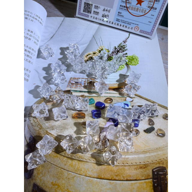 眼緣坊 天然 白水晶 梅爾卡巴 放大水晶功效 大咪數 單珠 非完美 屏東市現貨 文玩 配飾 通孔 大mm