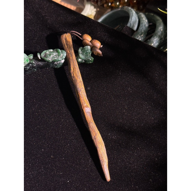 A款 眼緣坊&時予鎏藏 天然 奇楠 沉香 樹心 留疤 高油料 原木 髮簪 非人造壓油 香味甜中帶醇厚底蘊十足 屏東市現貨 棋楠