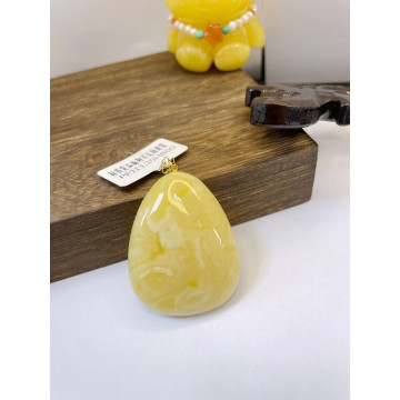 眼緣坊 天然 高貨 俄料 蜜蠟 厚庄 水滴 吊墜 18K金扣頭 蜜滿蠟實奶咖白蜜 附地大證書 鳳山現貨