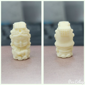 眼緣坊 象牙果 媽祖 雕刻件 上下 通孔 台灣屏東現貨即出DIY 配飾 手串 掛件