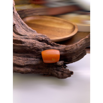 眼緣坊 天然 西亞 回流 老蠟 蜜蠟 馬蹄珠 拆成 單珠 地大證書編號00552 滿滿的毛細孔橘皮紋 屏東現貨 diy