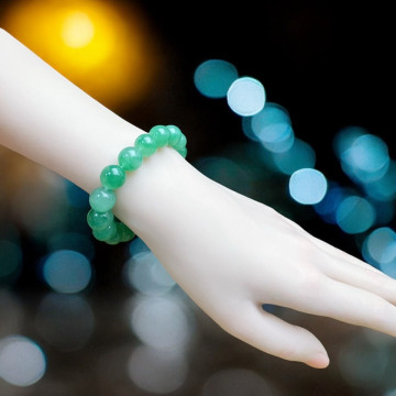 眼緣坊 天然 獨龍玉/非洲翠 濃果綠帶翠 冰膠感十足 11mm 圓珠 手串 無酸洗染色無 鳳山現貨 證書編號#02634