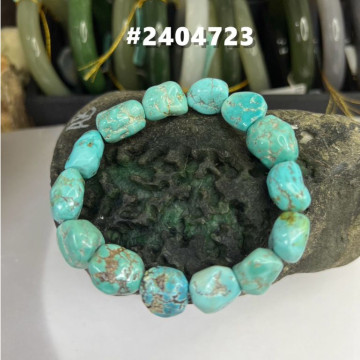 眼緣坊 天然 湖北 原礦 綠松 綠松石 高瓷 baby藍 隨形 隨行 手串 一物一證 鳳山現貨