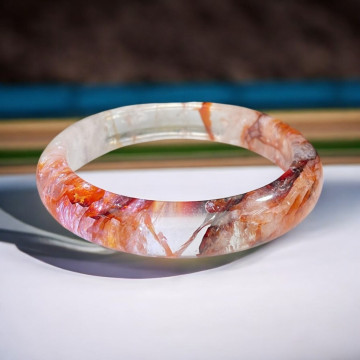 眼緣坊 天然 膠花 水晶 手鐲 超美又透 大片花 招貴人招財財  每只都很有意境感 台灣 屏東市現貨