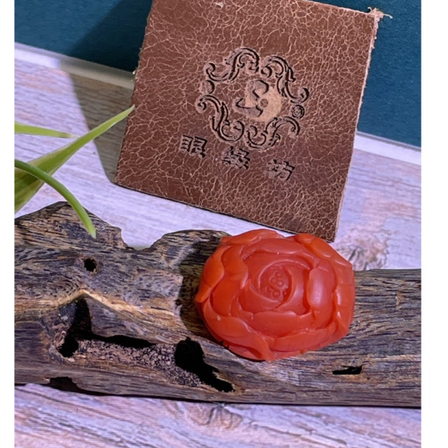 眼緣坊 小高貨 天然 川料 南紅 精工 手工雕 牡丹花 火焰紋 南紅瑪瑙 屏東現貨 diy 火焰 南紅瑪瑙 橫通孔